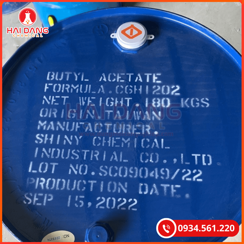 Butyl acetate công nghiệp Đài Loan phù hợp nhiều quy trình sản xuất khác nhau.