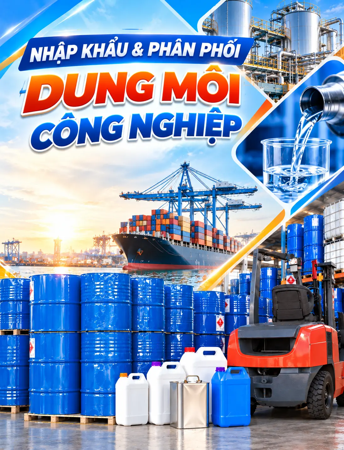 Nhập Khẩu & Phân Phối Dung Môi Công Nghiệp Giá Tốt